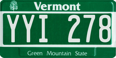 VT license plate YYI278