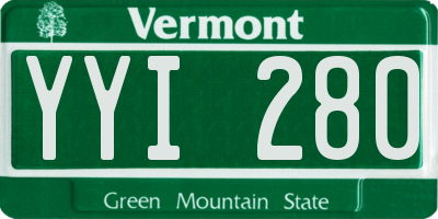 VT license plate YYI280