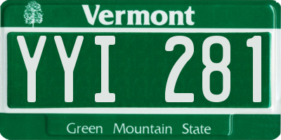 VT license plate YYI281