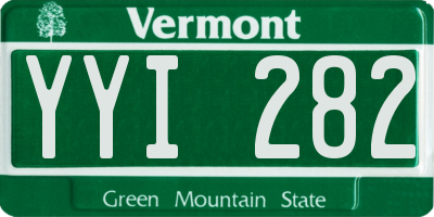 VT license plate YYI282