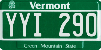 VT license plate YYI290