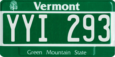 VT license plate YYI293