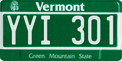 VT license plate YYI301