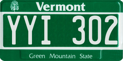 VT license plate YYI302