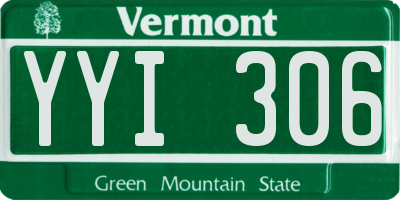 VT license plate YYI306