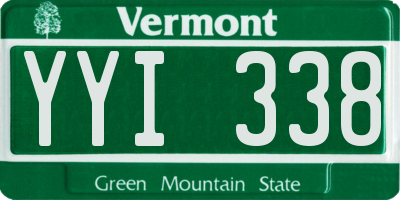 VT license plate YYI338