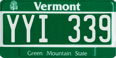VT license plate YYI339