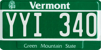 VT license plate YYI340
