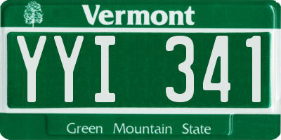 VT license plate YYI341