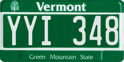 VT license plate YYI348