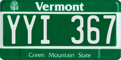 VT license plate YYI367