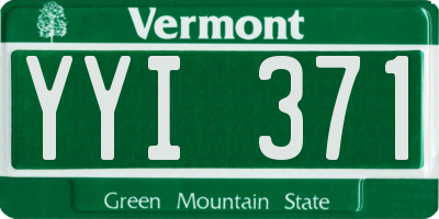 VT license plate YYI371
