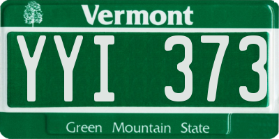 VT license plate YYI373