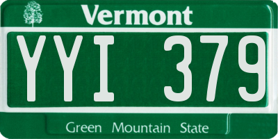VT license plate YYI379