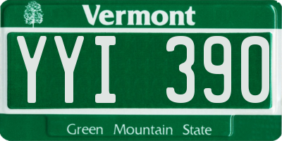 VT license plate YYI390