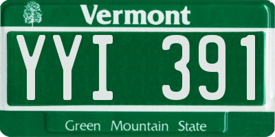VT license plate YYI391