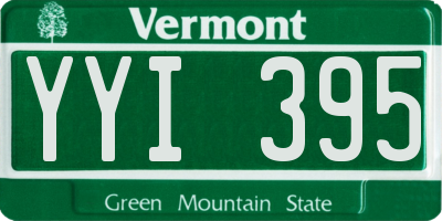 VT license plate YYI395