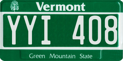 VT license plate YYI408