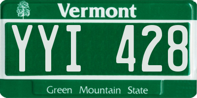 VT license plate YYI428