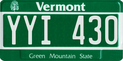 VT license plate YYI430