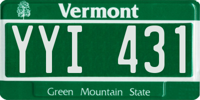 VT license plate YYI431