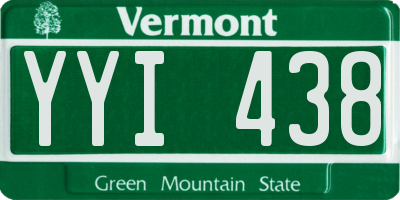 VT license plate YYI438