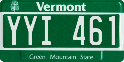 VT license plate YYI461