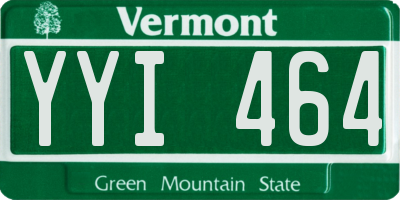 VT license plate YYI464