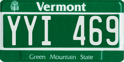 VT license plate YYI469