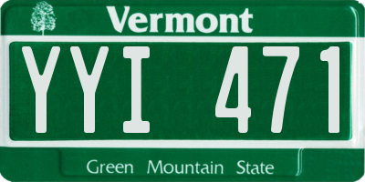 VT license plate YYI471
