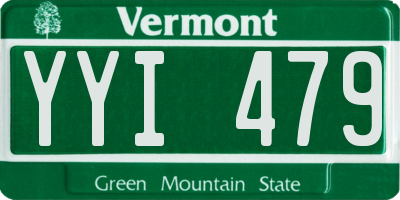 VT license plate YYI479