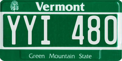 VT license plate YYI480