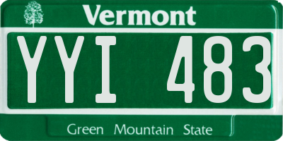 VT license plate YYI483