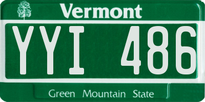 VT license plate YYI486