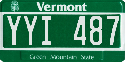 VT license plate YYI487