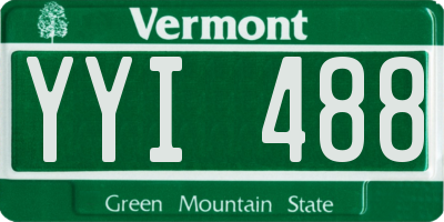 VT license plate YYI488