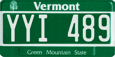 VT license plate YYI489