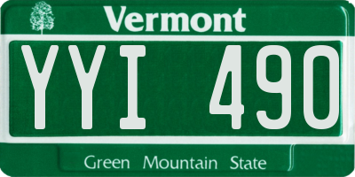 VT license plate YYI490
