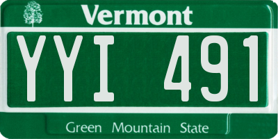 VT license plate YYI491