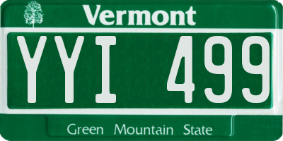 VT license plate YYI499