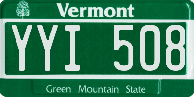 VT license plate YYI508