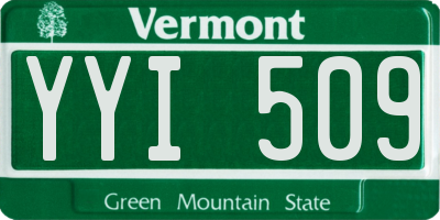 VT license plate YYI509