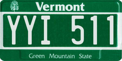 VT license plate YYI511
