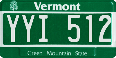 VT license plate YYI512