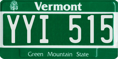 VT license plate YYI515