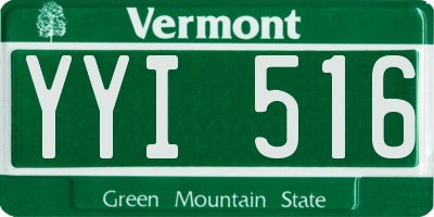 VT license plate YYI516