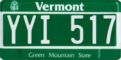 VT license plate YYI517