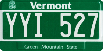 VT license plate YYI527