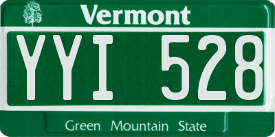 VT license plate YYI528