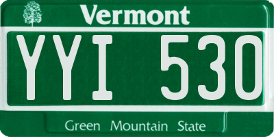 VT license plate YYI530